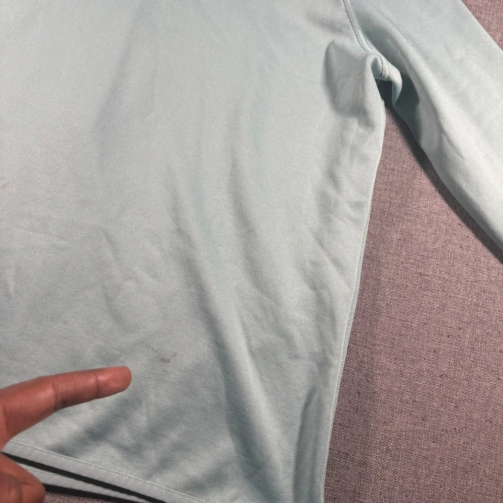 Nike Dri-FIT Full Zip Hoodie Mens XL Aqua Blue Fleece Thumbhole Raglan Sleeves